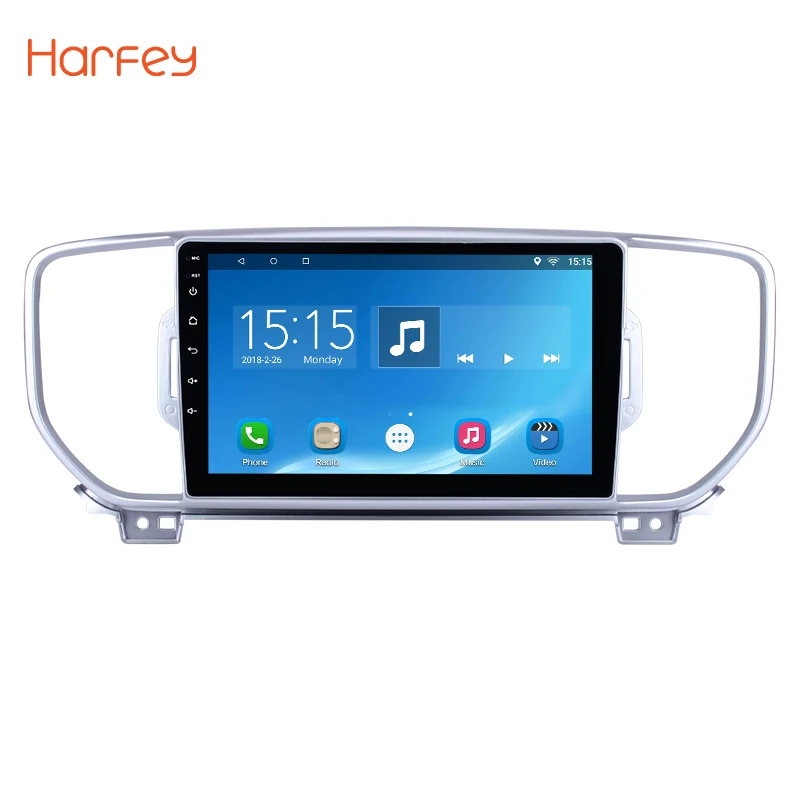 

Harfey 9"HD Touchscreen Car GPS Navigation Radio Multimedia Player for KIA KX5 Spotage with Bluetooth music FM WIFI Quad-core