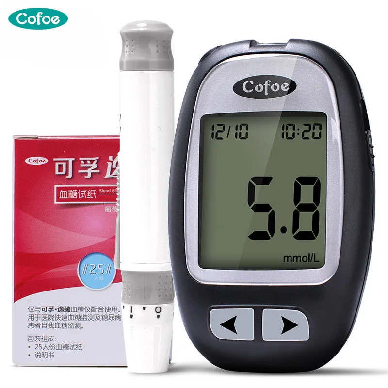 

Cofoe Yizhen Blood Glucose Meters Diabetes Test Monitor With 50/100pcs Test Strips+Needles Blood Sugar Test Device Health Care