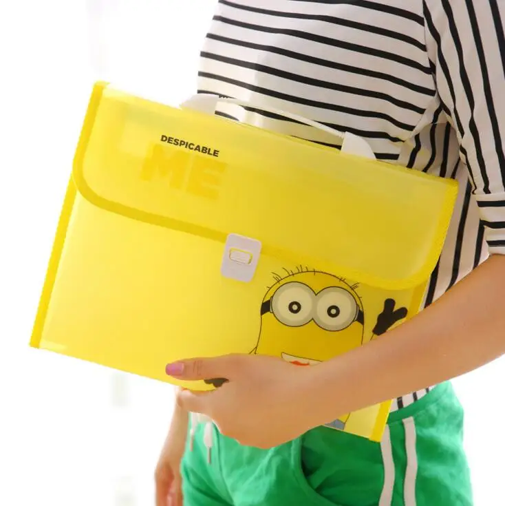 

Cute Cartoon Hello Kitty Totoro Multi-Layer Expanding File Bag Tote Document Bag A4 File Folder Stationery Filing Production