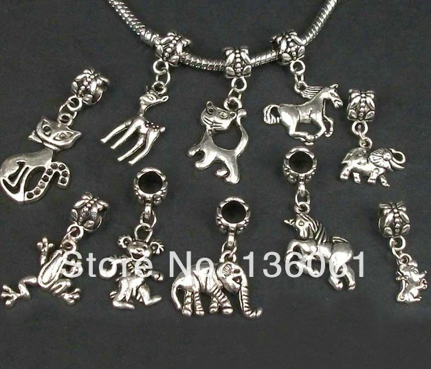 Подвески в виде животных и слонов 10 моделей|alloy pendant|cat pendantpendant mix |