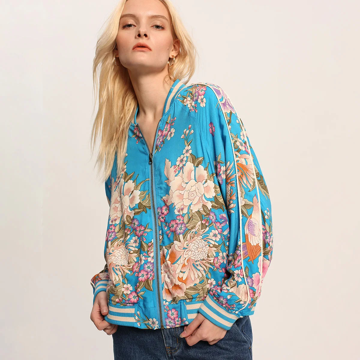 Aliexpress.com : Buy Jastie 2019 Bomber for Women Jacket Coat Floral ...