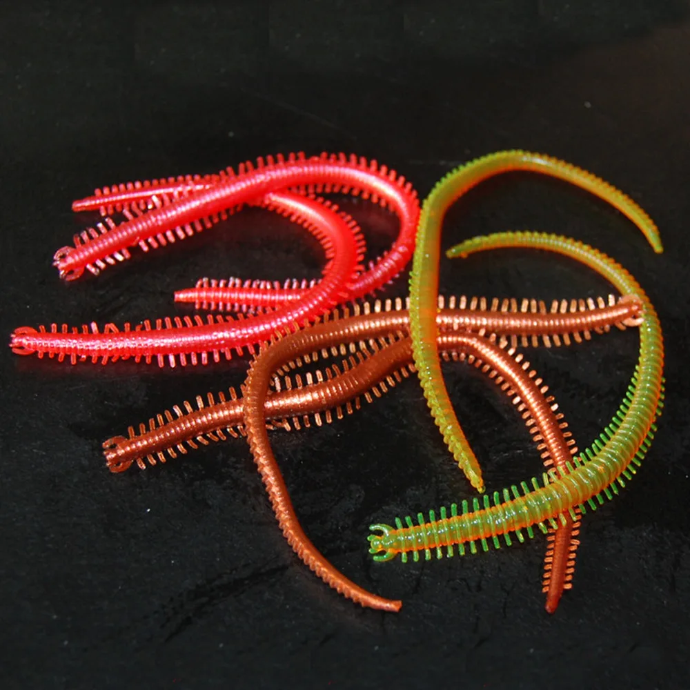 

50PCS Soft Capuchin earthworm maggots Fishing Lure Grub worm Silicone Bait 14cm/2g Free shipping