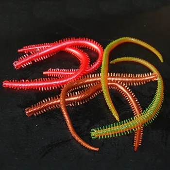 

50PCS Soft Capuchin earthworm maggots Fishing Lure Grub worm Silicone Bait 14cm/2g Free shipping