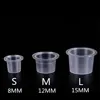 100pc S/M/L Plastic Disposable Microblading Tattoo Ink Cups Permanent Makeup Pigment Clear Holder Container Cap Tattoo Accessory 2