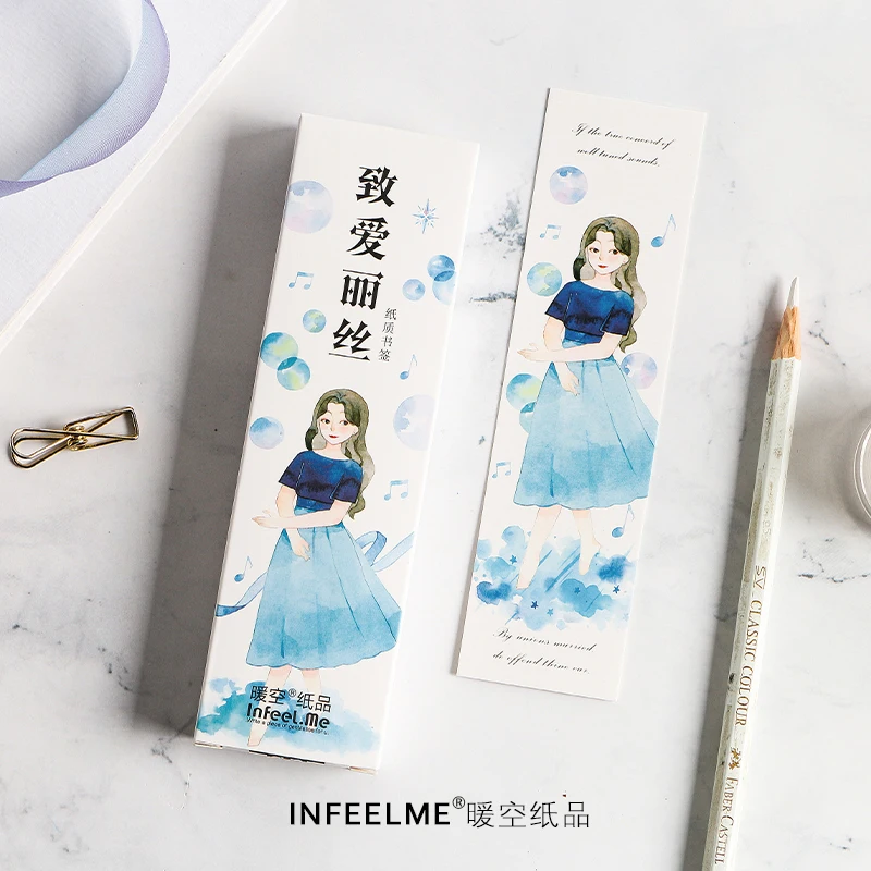 

Infeel.me Alice girl paper Card Bookmark memo card 1 lot = 1 pack = 30 pcs