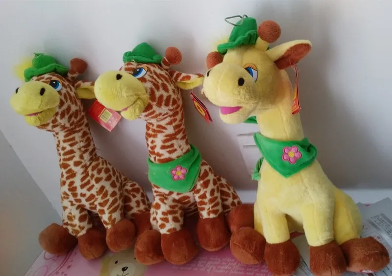 Английский язык песни петь плюшевый жираф кукла, электронные игрушки для животных, интеллектуальные игрушки Рождество подруге подарок для детей