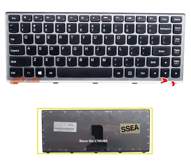 

SSEA New laptop US Keyboard For LENOVO Z400 Z400A Z400T Z400P P400 Z410 laptop keyboard free shipping