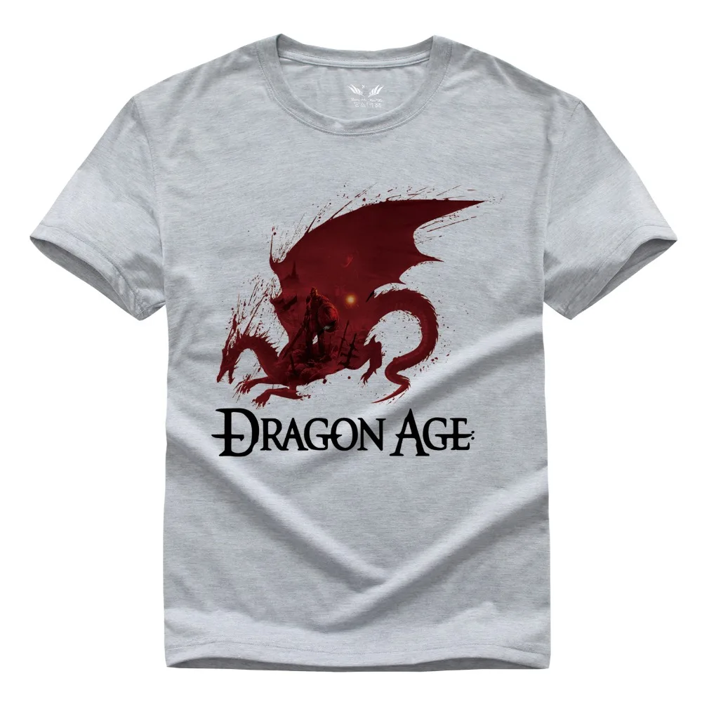 Dragon Age 3 футболки игры Для мужчин с круглым вырезом короткий рукав Футболка XS-XXL Повседневное Топы корректирующие летняя футболка для Для