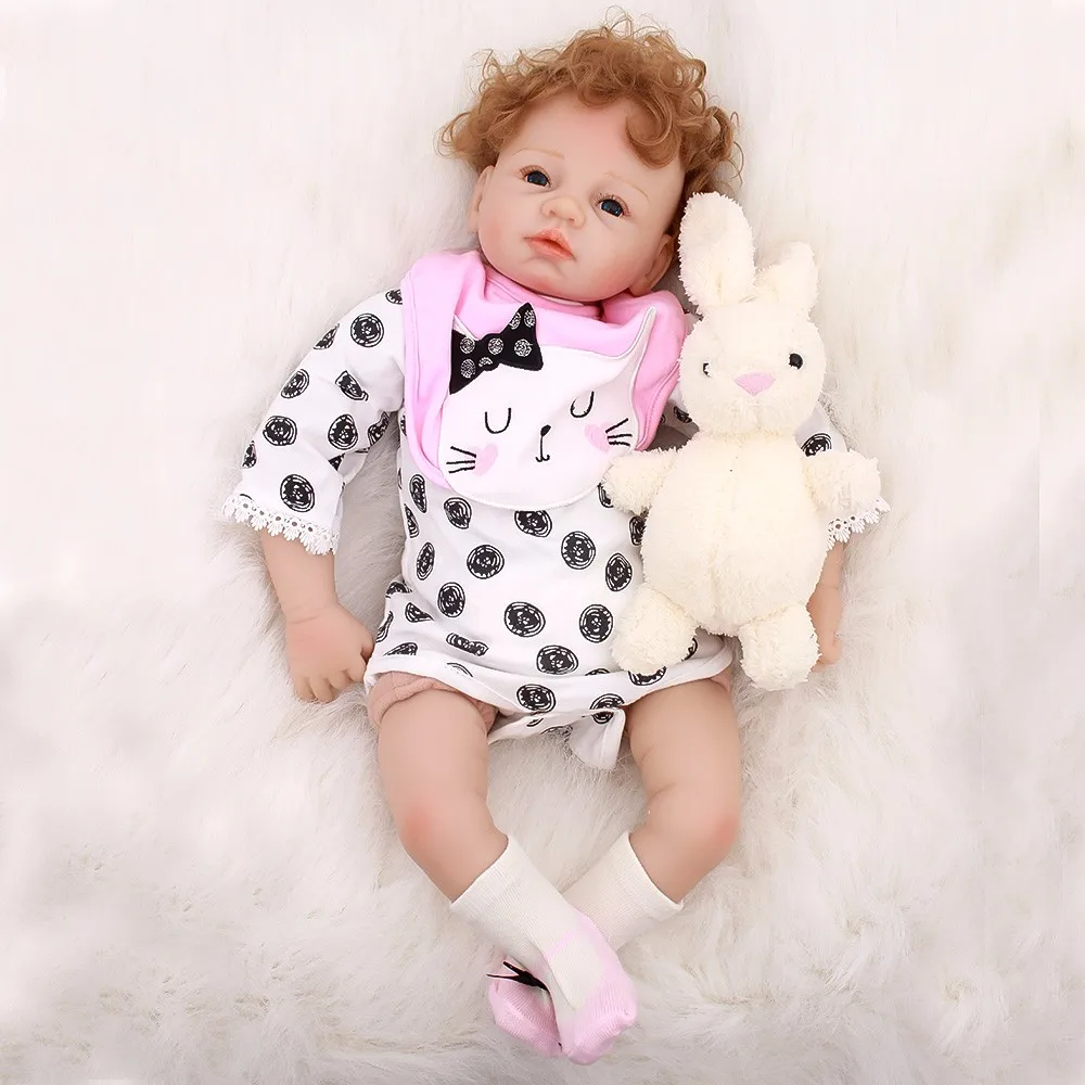 NPK 20 дюймов 53 см Силиконовые конечности Reborn Baby Doll Мягкий силикон Reborn Baby Dolls винил PP Хлопок Реалистичная кукла тело