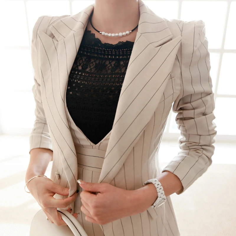 RUGOD, Модный женский офисный костюм, наборы, с вырезом, с длинным рукавом, топы, наборы, на одной пуговице, длина до колена, юбка для женщин