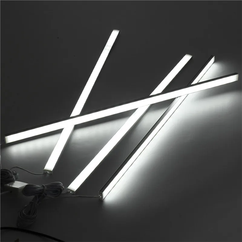 

4PCS 50CM LED Strip Light Kit For Under Kitchen Cabinet Counter Lighting LED Showcase Rigid Strip Light Wtih EU Plug