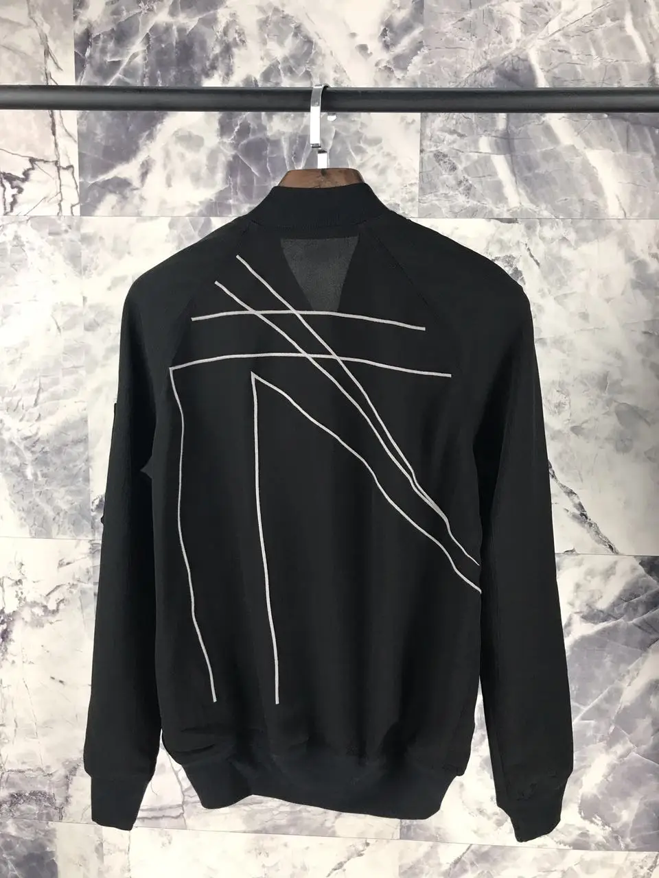 

spring men See through thin material embroidery bomber jacket