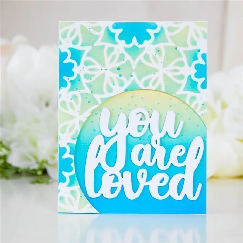 

YaMinSanNiO You Are Loved Words Dies Letter Metal Dies for Scrapbooking Card Making Album Embossing Photo Crafts New 2019 Dies