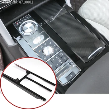 

Carbon Fiber For Land Rover Discovery 5 LR5 l462 2017 2018 ABS Chrome Center Console Protection Panel Cover Trim Car Accessory