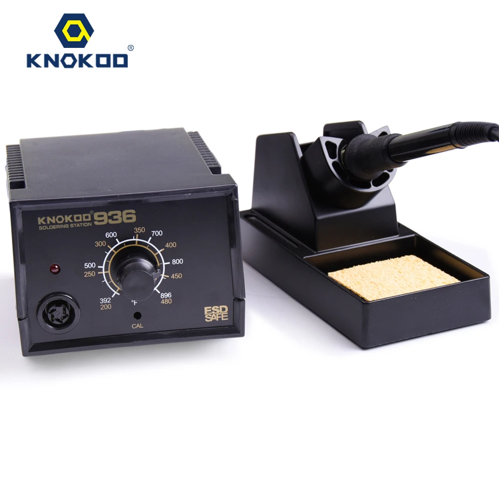 

KNOKOO 60W Soldering Station 936 with 5PCS 900M Tips and 1PCS A1321 Ceramic Heater Soldering Machine