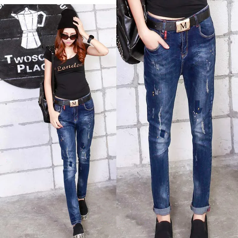 pencil pants 2016 The New leisure jeans woman