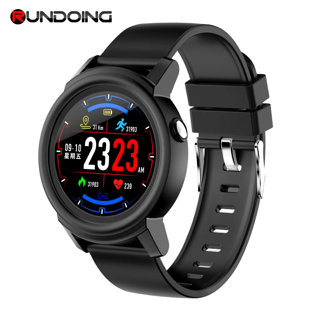 RUNDOING NY01 Смарт часы Полный Круглый экран цвет сообщение напоминание Мода Smartwatch фитнес трекер монитор сердечного ритма