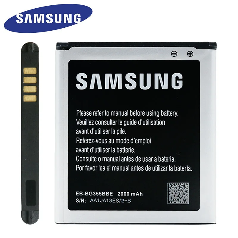 

100% Original Samsung Battery for Samsung Galaxy Core 2 G355 G355H G355M EB-BG355BBE Battery With NFC 2000mAh