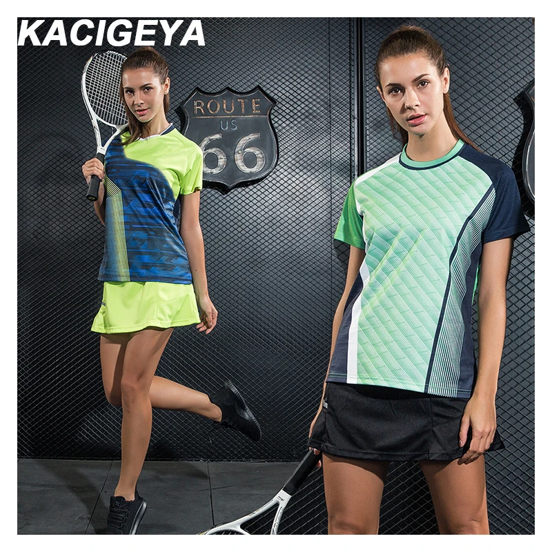 

Tennis Shirt Women's Training 2019 New Golf T-Shirt Breathable Print Running Short Sleeves Quick-Drying Badminton Sportswear