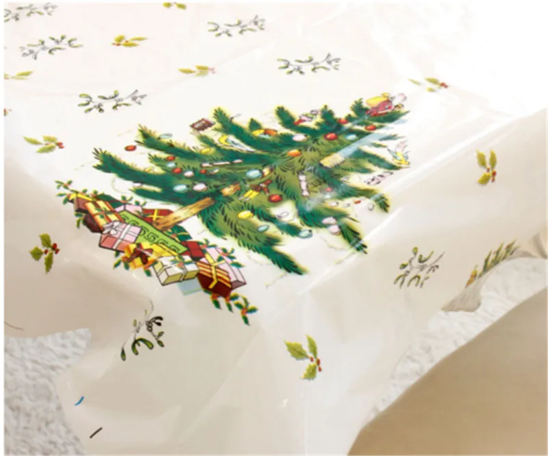 

Disposable Cartoon Christmas Table Decoration Festive Xmas Tablecloth Tableware