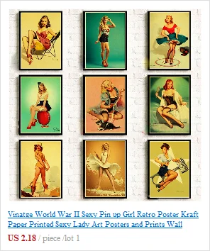 Американский Ретро плакат Pin Up Girl винтажные принты и плакаты комната кафе клуб бар настенные стикеры домашний декор