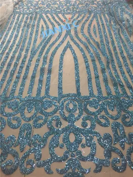 

New arrival french sh-111657 net lace fabric with glued glitter cheap lace african tulle lace fabric