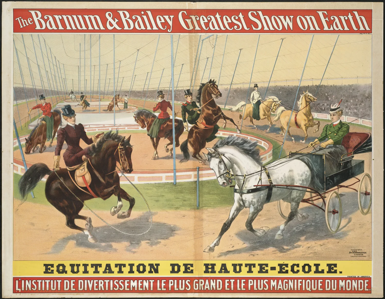 Американский винтажный цирковой плакат воздушный шар лошадь Юпитер классический холст картины винтажные настенные плакаты Наклейки домашний Декор подарок