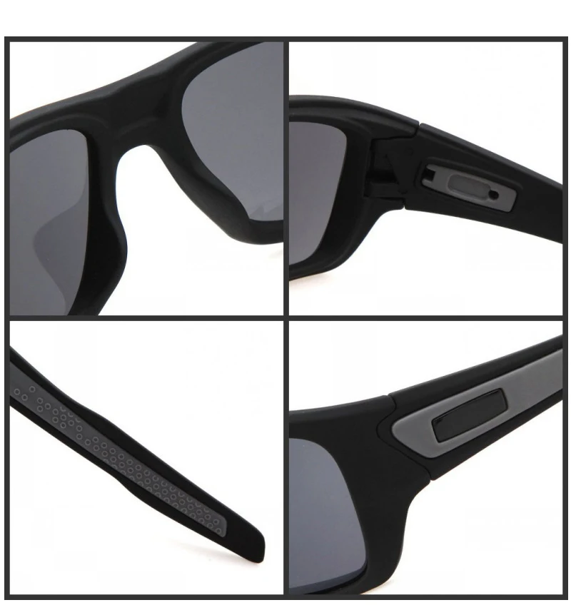 RBUDDY классические ветрозащитные Солнцезащитные очки Мужские брендовый дизайн, квадратные спортивные солнцезащитные очки для мужчин вождения черная рамка для очков UV400
