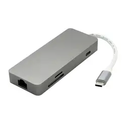 7 в 1 USB-C USB 3,1 Тип C концентратор к HDMI SD Card Reader USB 3,0 RJ45 PD зарядки адаптер для MacBook samsung Galaxy