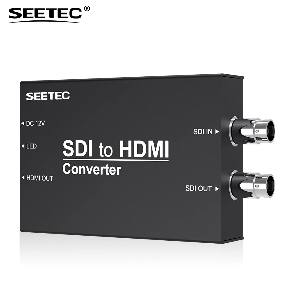 

Seetec STH SDI to HDMI Converter Black Broadcast SDI Converter Heavy Metal Housing for HDMI Monitor SDI Monitor Projector Camera