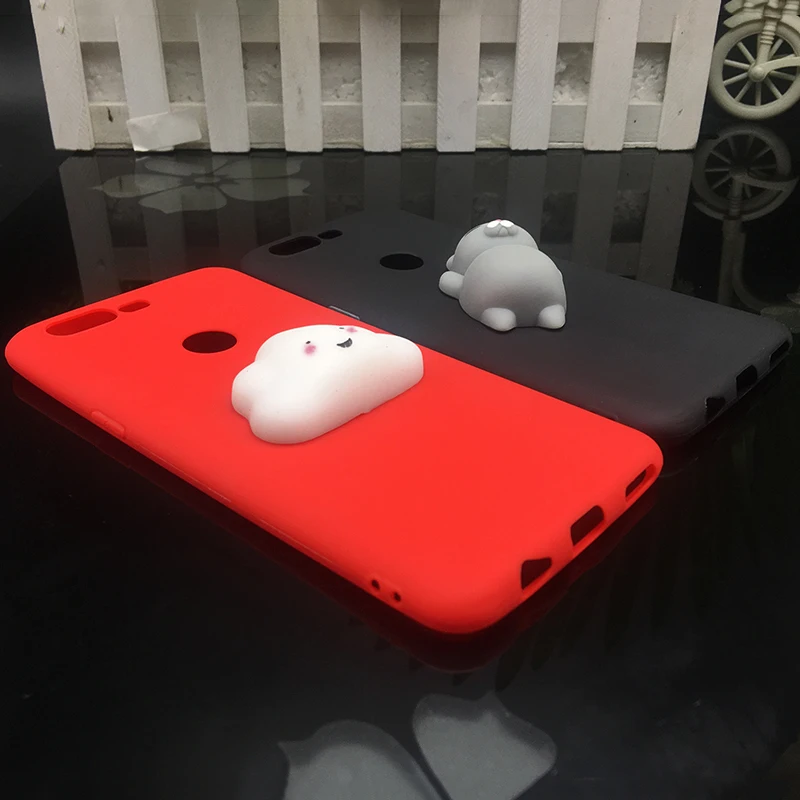 Cute 3d Squishy Cat Silicon TPU Soft Case For oneplus 6 Candy Color Back Cover one plus 5T one plus 5 T 1+5 1+5T 1+6 phone cases (6)