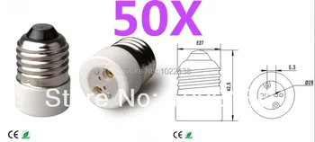 

50pcs E27 TO MR16 LED socket adapter Light base Lamp holder Converter Free Shipping With Tracking No.