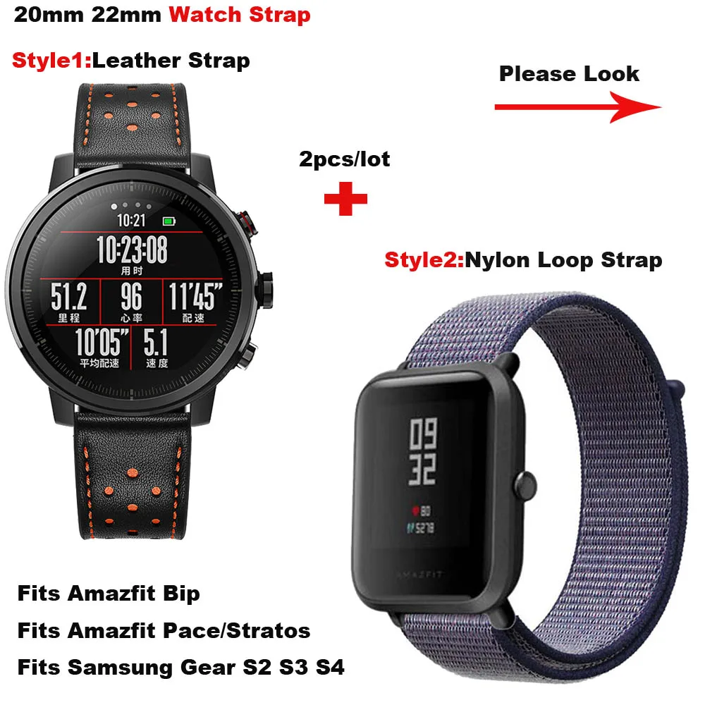 

for Amazfit Smart Watch Strap 20mm 22mm Pulsera Correa for Huami Amazfit Bip Lite Pace Stratos 2 Band for Samsung Gear S2 S3 S4
