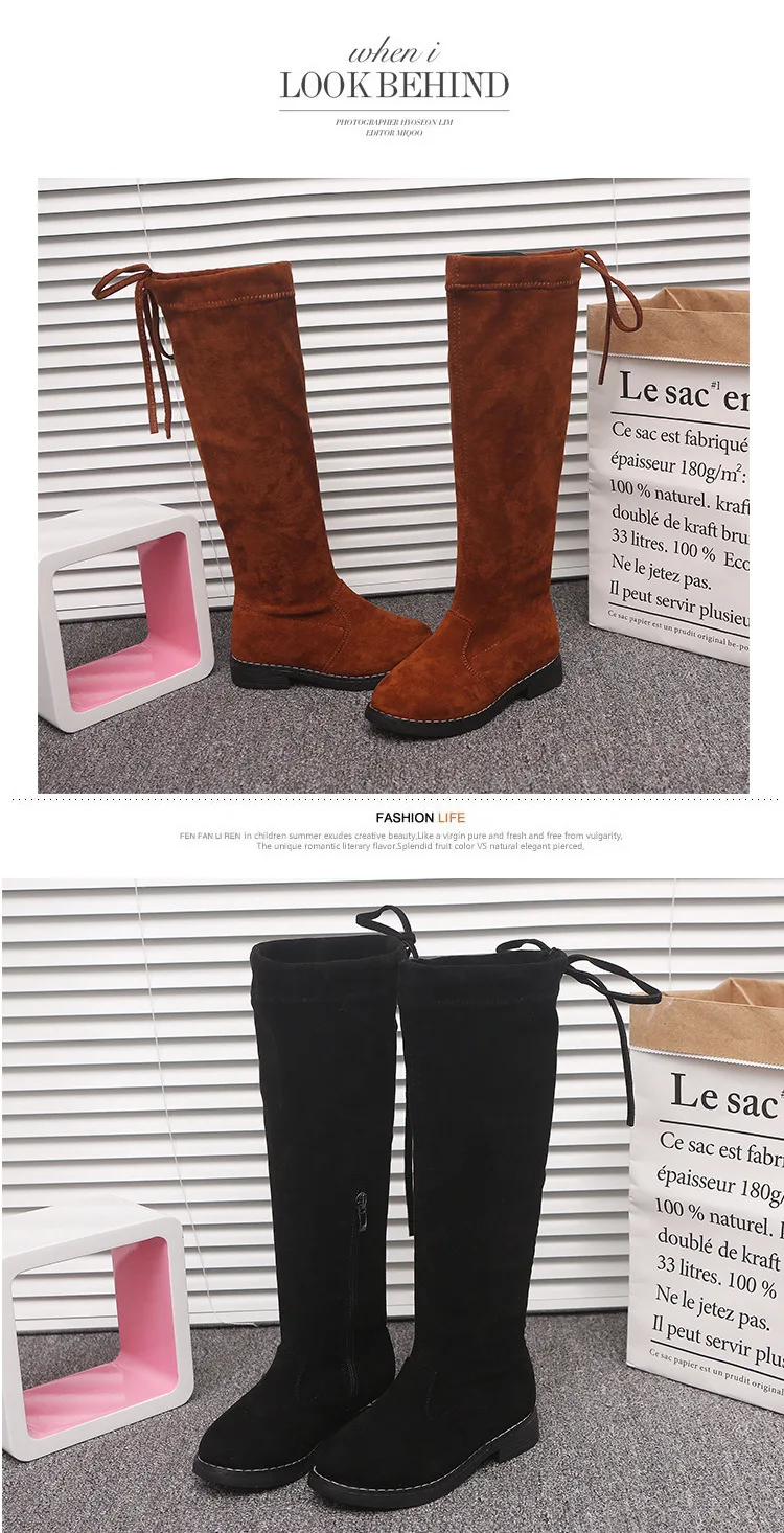 Meninas na Altura do Joelho-botas Altas Princesa Edição Crianças Botas 2020 Sapatos Bota Criança 23 Cheap Botas