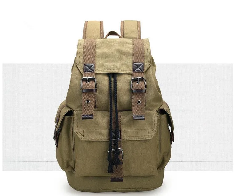 Уличный спортивный багаж для путешествий, армейская сумка, Холщовый походный рюкзак, походный тактический рюкзак для мужчин и женщин, военный рюкзак для студентов,, Mochila - Цвет: khaki