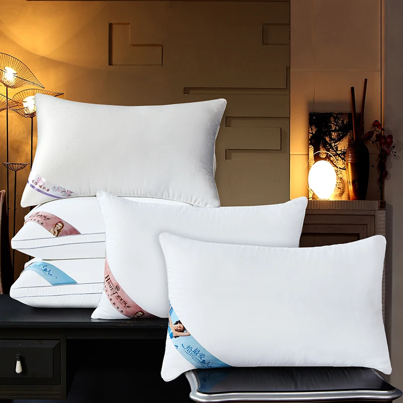 Роскошная подушка для отеля, размер 48x74 см хлопок, подушка для постельного белья, наполнитель микрофибры, спальное постельное белье, подушка для кровати