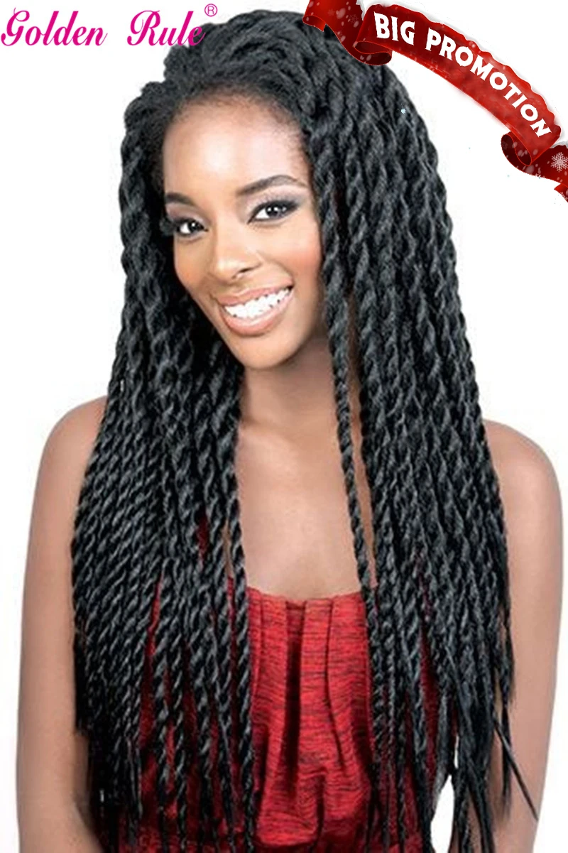 2016 Most Popular Heat Resistant Lace Front Black Braids Hair Braided