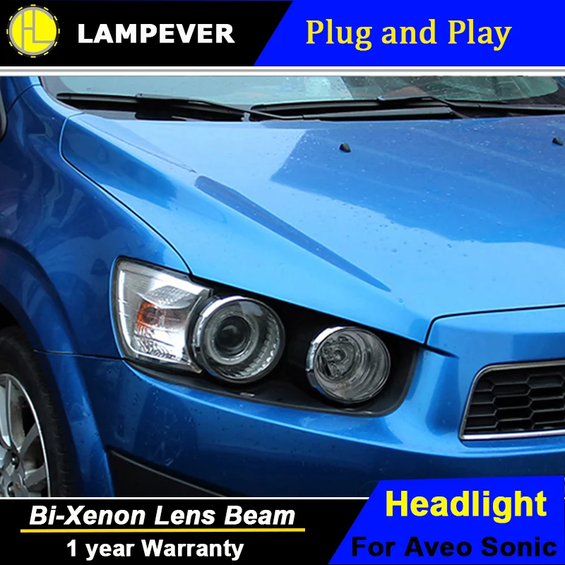 Lampever стайлинга автомобилей Для Chevrolet Sonic фары 2011- Aveo светодиодный фар светодиодный DRL Bi Xenon объектив Высокая Низкая луч парковка