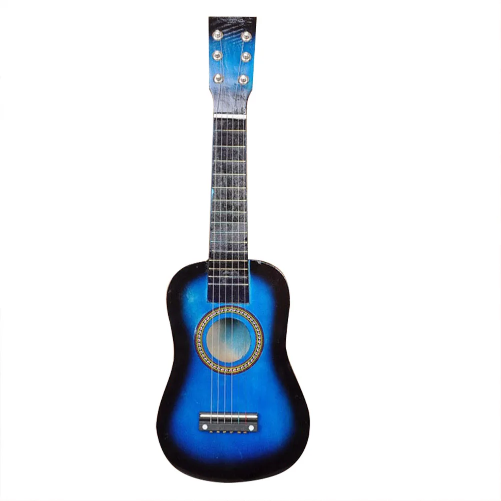 Новые детские музыкальные игрушки для гитары с 6 струнами, развивающие Музыкальные инструменты для детей - Цвет: Blue