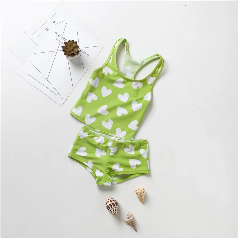 

Two Pieces Baby Girls Swimwear 2019 New baby girl clothes cute princess baby vest split vacation swimsuit kid clothes 2-5Y