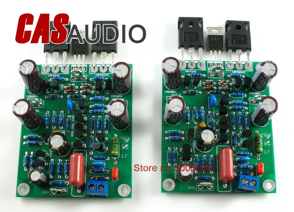 Final 2Pcs L7 300W+300W 4ohm Class AB IRFP240 IRFP9240 Amplifier Board