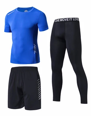 L-3XL lato sport jazda obcisły zestaw mężczyźni szybkie suche krótkie rękawy elastyczne spodnie spodenki anty-pot kolarstwo Running Fitness zestawy L-3XL lato sport jazda obcisły zestaw mężczyźni szybkie suche krótkie rękawy elastyczne spodnie spodenki anty-pot kolarstwo Running Fitness zestawy