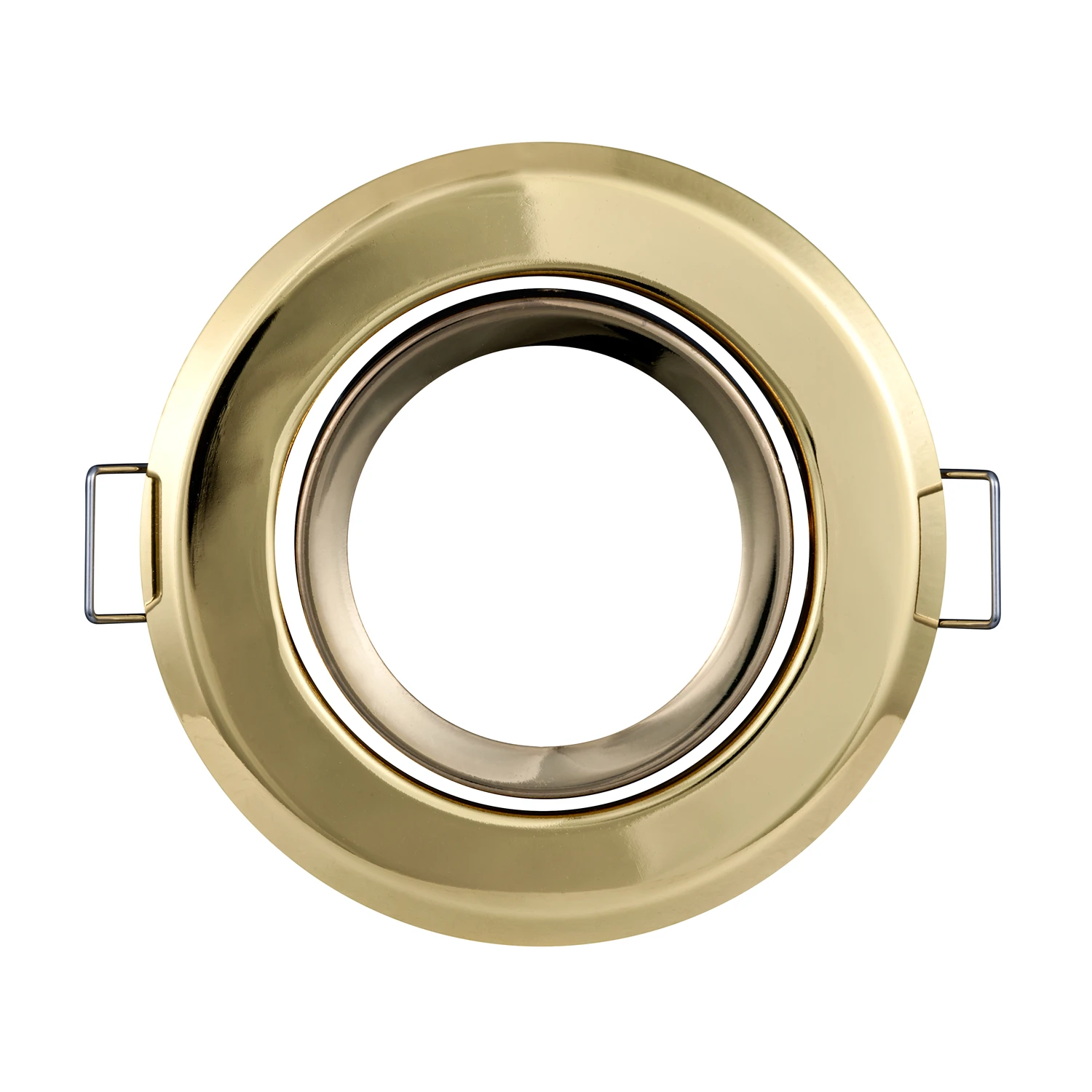 

Hot Selling Round Golden Metal LED Recessed Ceiling Down Light Adjustable Fittings Frame For GU10 MR16 Bulb Fixture For Housing