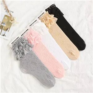 AOMU-12pair-lot-Socks-For-Women-Ankle-Fancy-Retro-Lace-Ruffle-Frilly-Cotton-Long-Socks-School