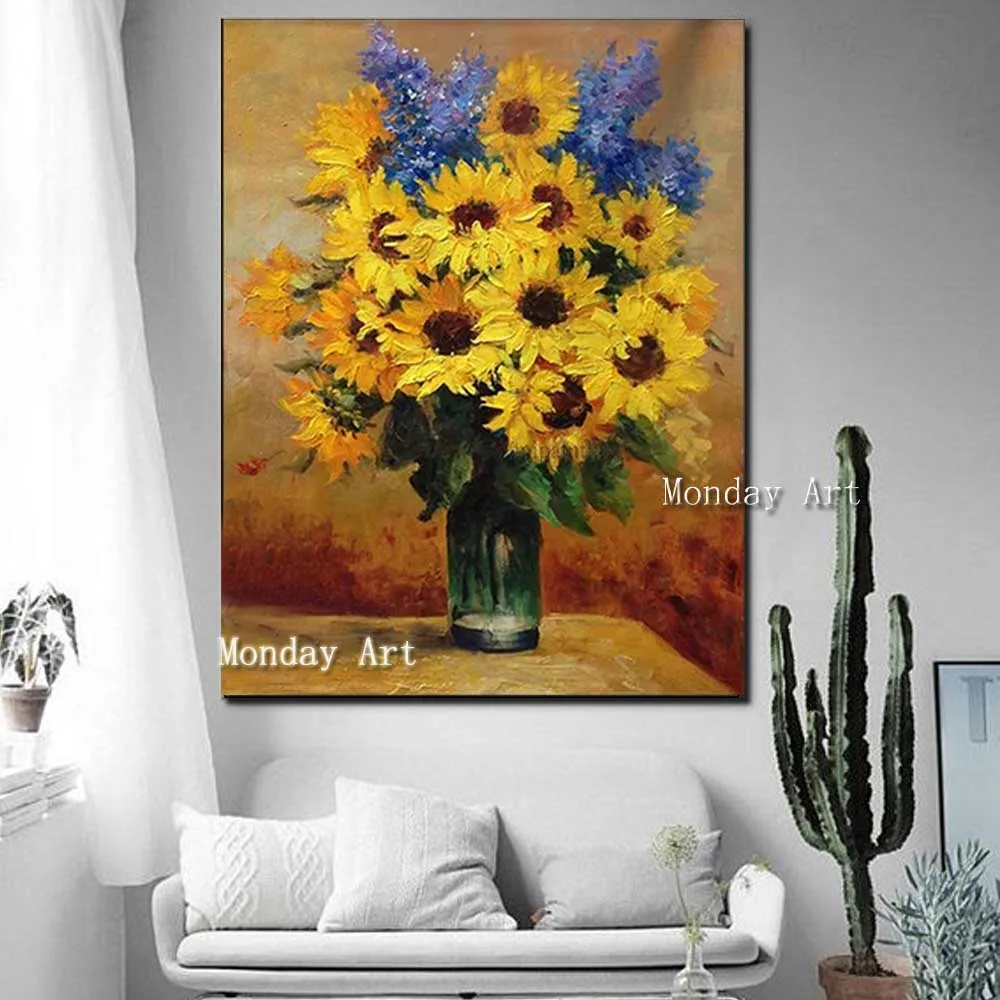 Hand-Painted-Abstract-Canvas-Flower-Oil-Painting-Sunflower-Wall-Picture-Living-Room-Bedroom-Home-Wall-Art (2)