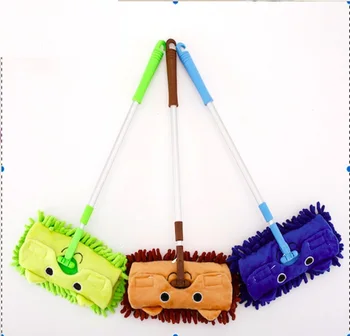 

Fregona Trapeador para ninoKids Telescopic Removable Dust Mini Mop Chenille Cartoon Children Househood Cleaning Tools Floor Mops