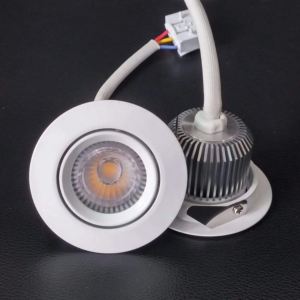 12 шт. 6 Вт/7 Вт без водителя COB LED Donwlights кухонная спальня фойе Driverfree с регулируемой
