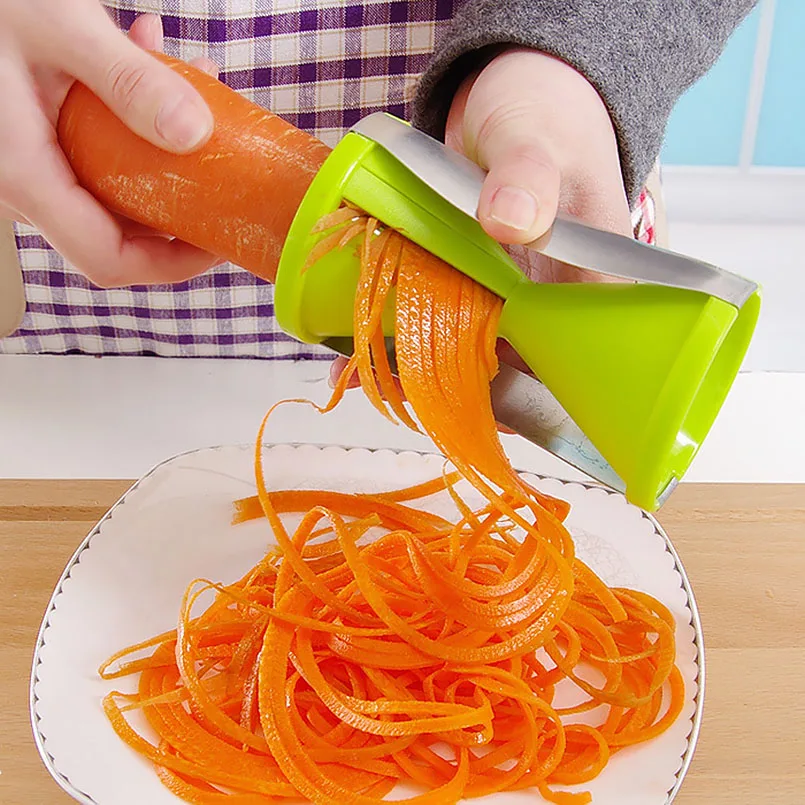 

Funnel Shape Spiral Grater Carrot Cucumber Potato Shreder Long thin Shreds DIY Salad Vegetable spiralizer Fruit&Vegetable Tools