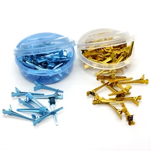 50 шт. Высокое качество Мини Алюминиевый зажим для волос термостойкий металлический парикмахерский зажим для укладки волос Парикмахерские зажимы 5,3 см