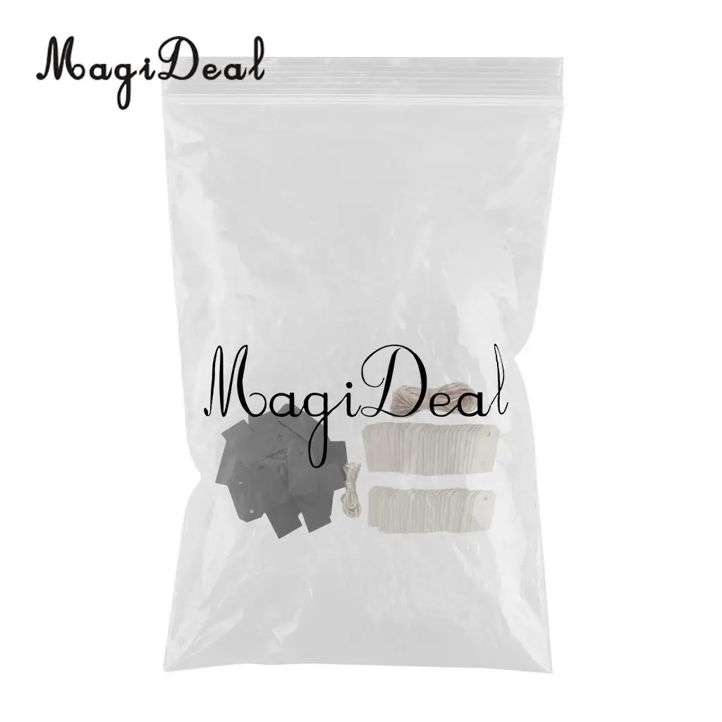 75 Piece Black/White Blank Wooden Gift Tags Hanging Label Plaque Wedding Party Christmas Chalkboard Message Board 56x31mm